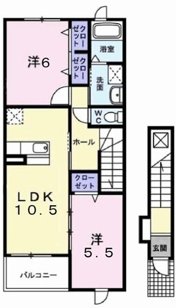 コンフォルターブルの物件間取画像